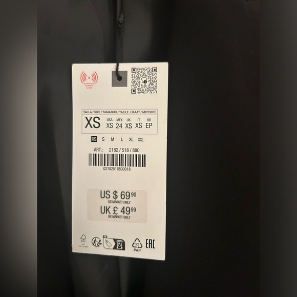 NWT ZARA BLAZER WITH ROLLED-UP SLEEVES - Picture 4 of 6